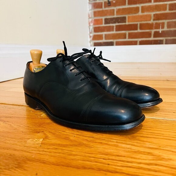 Church\'s Men\'s Black Leather Cap Toe Oxford Shoes US 8.5 Made in England main image 14